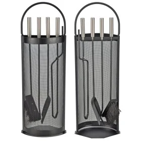 HI Fireplace utensil set 5 pieces black 23x14.8x66 cm by , fireplace tools - Ref: Foro24-435305, Price: 38,05 €, Discount: %