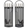 HI Juego de utensilios para chimenea 5 piezas negro 23x14,8x66 cm de , Herramientas para chimeneas - Ref: Foro24-435305, Prec...