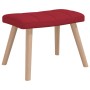 Schaukelstuhl mit Fußstütze aus rotem Stoff von , Schaukelstühle - Ref: Foro24-328026, Preis: 163,24 €, Rabatt: %