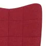Rocking chair with footrest red fabric by , Rocking chairs - Ref: Foro24-328026, Price: 160,28 €, Discount: %