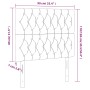 Headboards 2 units of dark brown fabric 90x7x78/88 cm by , Headboards and footboards - Ref: Foro24-3116653, Price: 79,06 €, D...