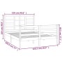 Estructura de cama sin colchón madera maciza blanco 120x190 cm