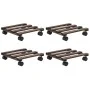 Gestell auf Rädern für 4 Stück Zedernholztöpfe 25x25 cm von vidaXL, Topfständer - Ref: Foro24-246442, Preis: 21,67 €, Rabatt: %