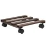 Gestell auf Rädern für 4 Stück Zedernholztöpfe 25x25 cm von vidaXL, Topfständer - Ref: Foro24-246442, Preis: 21,67 €, Rabatt: %
