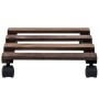 Gestell auf Rädern für 4 Stück Zedernholztöpfe 25x25 cm von vidaXL, Topfständer - Ref: Foro24-246442, Preis: 25,64 €, Rabatt: %