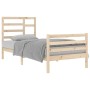 Estructura de cama sin colchón madera maciza 90x200 cm