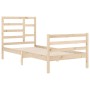 Estructura de cama sin colchón madera maciza 90x200 cm