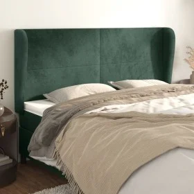 Kopfteil mit dunkelgrünen Samtohren 163x23x118/128cm von , Kopf- und Fußteile - Ref: Foro24-3117733, Preis: 138,98 €, Rabatt: %