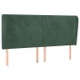 Kopfteil mit dunkelgrünen Samtohren 163x23x118/128cm von , Kopf- und Fußteile - Ref: Foro24-3117733, Preis: 132,93 €, Rabatt: %