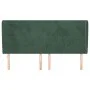Cabecero con orejas de terciopelo verde oscuro 163x23x118/128cm de , Cabeceros y pies de cama - Ref: Foro24-3117733, Precio: ...