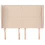 Headboard with ears cappuccino synthetic leather 147x23x118/128 cm by , Headboards and footboards - Ref: Foro24-3117771, Pric...