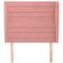 Kopfteil mit rosa Samtohren 83x23x118/128 cm von , Kopf- und Fußteile - Ref: Foro24-3118131, Preis: 73,77 €, Rabatt: %