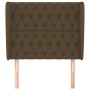 Kopfteil mit dunkelbraunen Stoffohren 93x23x118/128 cm von , Kopf- und Fußteile - Ref: Foro24-3118277, Preis: 91,27 €, Rabatt: %