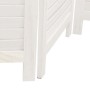 Biombo separador de 4 paneles madera maciza Paulownia blanco