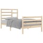 Estructura de cama sin colchón madera maciza 100x200 cm
