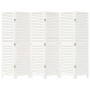 Biombo separador de 6 paneles madera maciza Paulownia blanco en Divisores de ambientes | Comprar online en Foro24