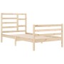 Estructura de cama sin colchón madera maciza 100x200 cm