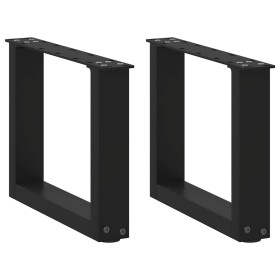 Patas para mesa de centro en forma de U (2 unidades), color negro, 40 x (30-31) cm, acero en Patas para mesas | Comprar online e