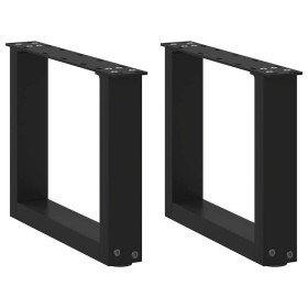 Patas para mesa de centro en forma de U (2 unidades), color negro, 40 x (30-31) cm, acero en Patas para mesas | Comprar online e