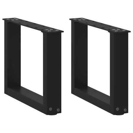 Patas para mesa de centro en forma de U (2 unidades), color negro, 40 x (30-31) cm, acero en Patas para mesas | Comprar online e