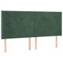 Kopfteil mit dunkelgrünen Samtohren 163x16x118/128cm von , Kopf- und Fußteile - Ref: Foro24-3119357, Preis: 131,83 €, Rabatt: %