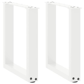 Patas para mesa de centro en forma de U (2 unidades), color blanco, 28 x (42-43) cm, acero en Patas para mesas | Comprar online 