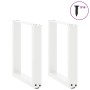 Patas para mesa de centro en forma de U (2 unidades), color blanco, 28 x (42-43) cm, acero en Patas para mesas | Comprar online 