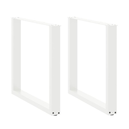 Patas para mesa de comedor en forma de U (2 unidades), color blanco, 90 x (72-73) cm, acero en Patas para mesas | Comprar online