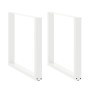 Patas para mesa de comedor en forma de U (2 unidades), color blanco, 90 x (72-73) cm, acero en Patas para mesas | Comprar online