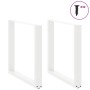 Patas para mesa de comedor en forma de U (2 unidades), color blanco, 90 x (72-73) cm, acero en Patas para mesas | Comprar online