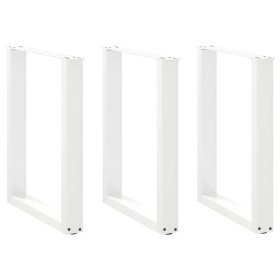 Patas para mesa de comedor en forma de U (3 unidades), color blanco, 70 x (72-73) cm, acero en Patas para mesas | Comprar online