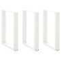 Patas para mesa de comedor en forma de U (3 unidades), color blanco, 70 x (72-73) cm, acero en Patas para mesas | Comprar online