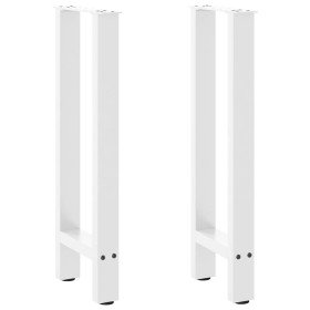 Patas para consola blancas (2 unidades, 28 x 72-73 cm, acero) en Patas para mesas | Comprar online en Foro24
