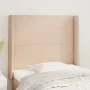 Cabecero con orejas cuero sintético capuchino 93x16x118/128 cm de , Cabeceros y pies de cama - Ref: Foro24-3119383, Precio: 7...