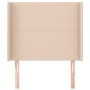 Cabecero con orejas cuero sintético capuchino 93x16x118/128 cm de , Cabeceros y pies de cama - Ref: Foro24-3119383, Precio: 8...