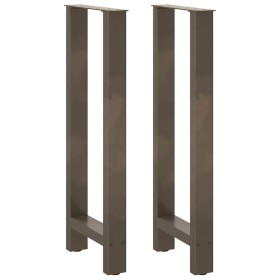 Patas para mesa de bar de acero natural (2 unidades, 40 x 100-101 cm) en Patas para mesas | Comprar online en Foro24
