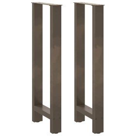 Patas para mesa de bar de acero natural (2 unidades, 40 x 100-101 cm) en Patas para mesas | Comprar online en Foro24