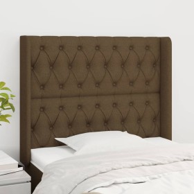 Headboard with dark brown fabric ears 103x16x118/128 cm by , Headboards and footboards - Ref: Foro24-3119909, Price: 101,29 €...