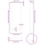 Patas para mesa de bar de acero natural (2 unidades, 40 x 100-101 cm) en Patas para mesas | Comprar online en Foro24