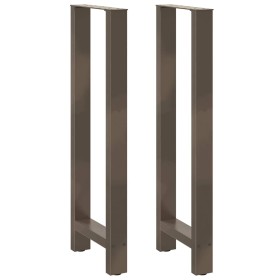 Patas para mesa de bar de acero natural (2 unidades, 50 x 110-111 cm) en Patas para mesas | Comprar online en Foro24