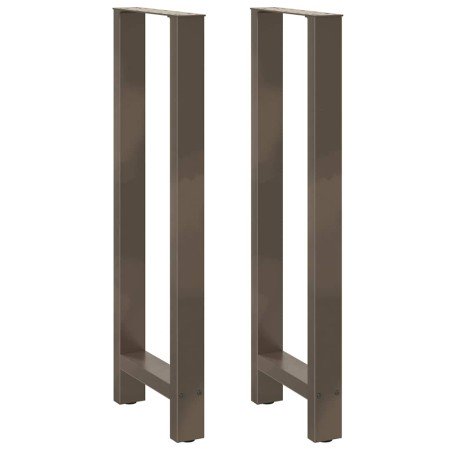 Patas para mesa de bar de acero natural (2 unidades, 50 x 110-111 cm) en Patas para mesas | Comprar online en Foro24