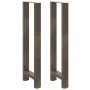 Patas para mesa de bar de acero natural (2 unidades, 50 x 110-111 cm) en Patas para mesas | Comprar online en Foro24
