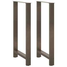 Patas para mesa de bar de acero natural (2 unidades, 60 x 110-111 cm) en Patas para mesas | Comprar online en Foro24