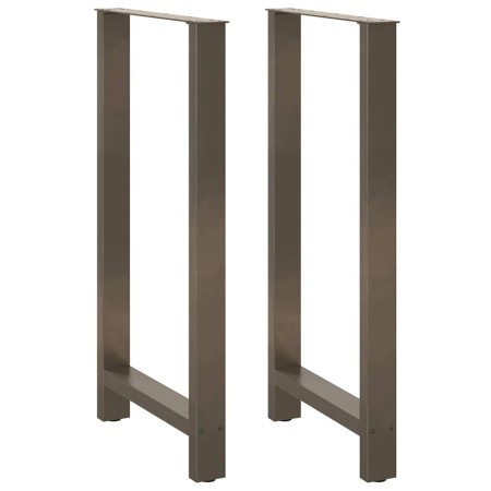 Patas para mesa de bar de acero natural (2 unidades, 60 x 110-111 cm) en Patas para mesas | Comprar online en Foro24