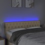 Kopfteil aus cremefarbenem Stoff mit LED 144x7x78/88 cm von , Kopf- und Fußteile - Ref: Foro24-3121951, Preis: 82,17 €, Rabat...