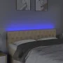 Kopfteil aus cremefarbenem Stoff mit LED 144x7x78/88 cm von , Kopf- und Fußteile - Ref: Foro24-3121951, Preis: 81,94 €, Rabat...