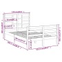 Estructura de cama sin colchón madera maciza blanco 120x200 cm