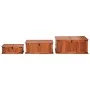 Storage trunk 3 pieces made of solid acacia wood by vidaXL, Storage trunks - Ref: Foro24-247243, Price: 262,01 €, Discount: %