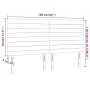 Kopfteil mit LED-Leuchten aus dunkelbraunem Stoff, 160 x 5 x 118/128 cm von , Kopf- und Fußteile - Ref: Foro24-3122573, Preis...