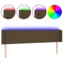 Headboard with LED in dark brown fabric 183x16x78/88 cm by , Headboards and footboards - Ref: Foro24-3122973, Price: 71,69 €,...